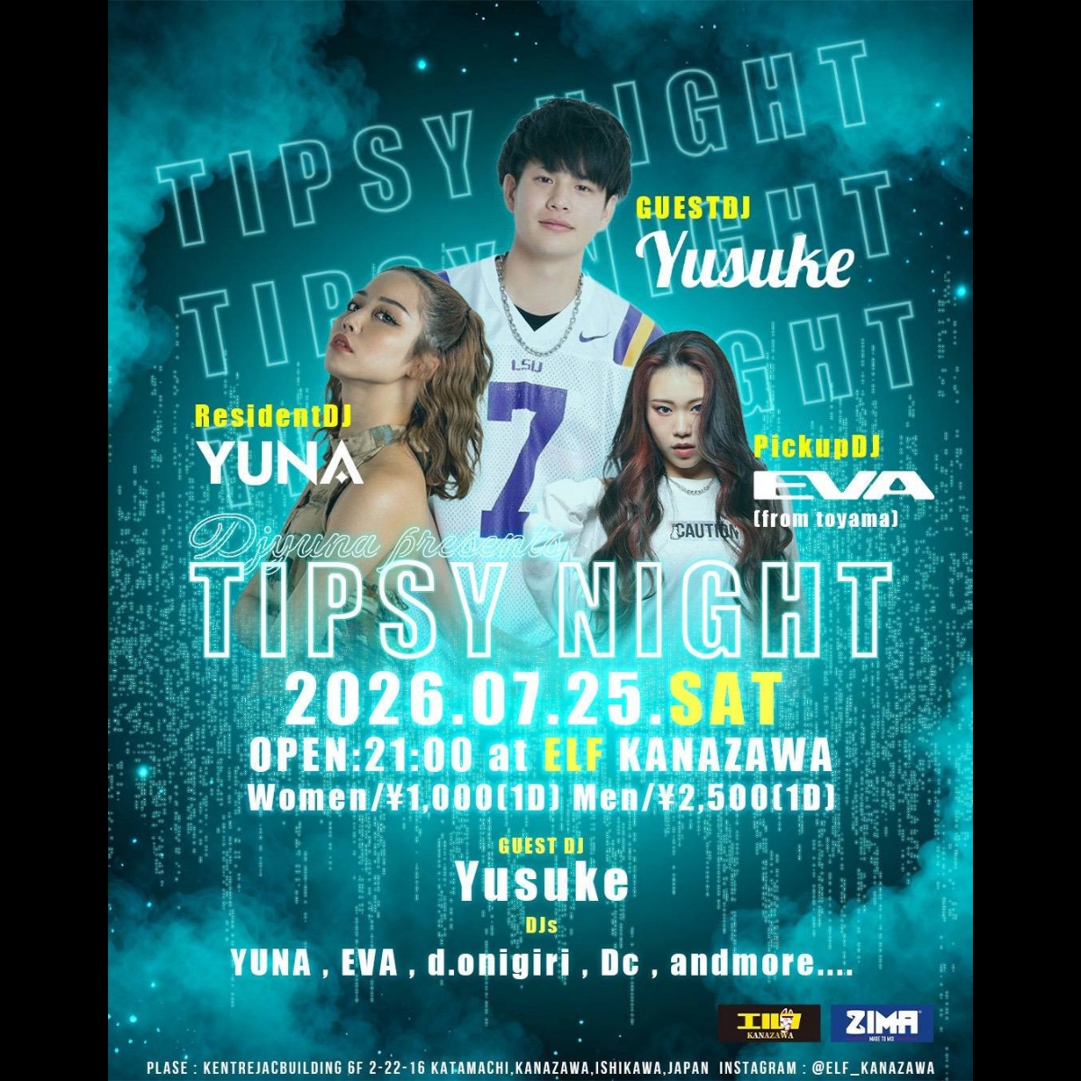 TIPSY NIGHT @ ELF KANAZAWA-flyer